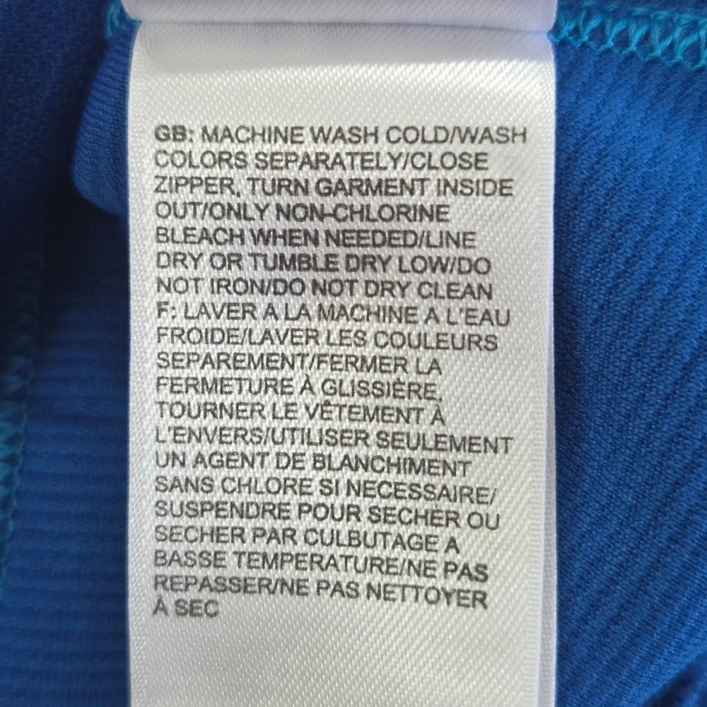 The North Face FlashDry Quarter Zip‎ Pullover Mens Medium Blue Thumbhole Active